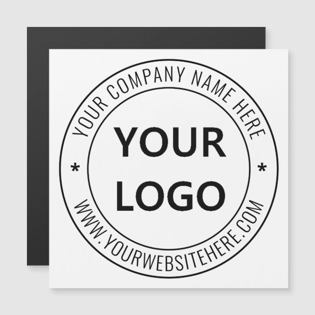 Carte de visite magnétique du logo de l'entreprise (Devant / Derrière)