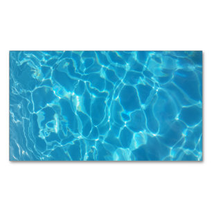 Carte De Visite Magnétique Eau de piscine bleu ciel cristallin