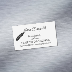 Carte De Visite Magnétique Écrivain minimal, Juriste, Enseignant, Instructeur