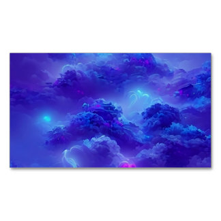 Carte De Visite Magnétique Effet ciel bleu néon