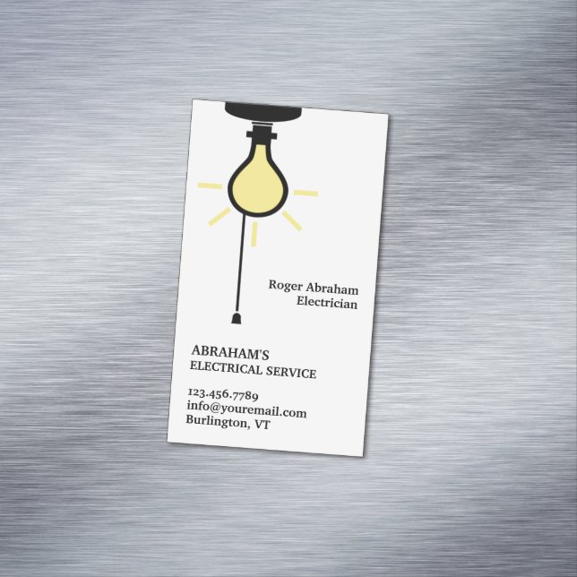 Carte De Visite Magnétique Électricien (In Situ)