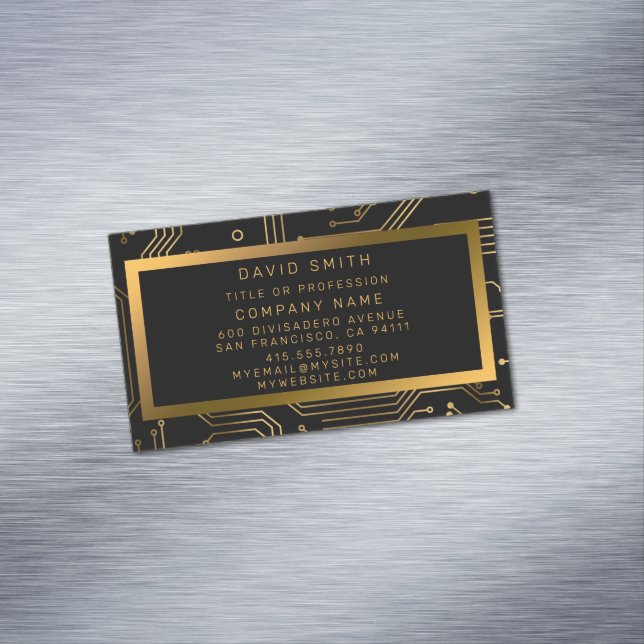 Carte De Visite Magnétique Élégant professionnel de luxe (In Situ)