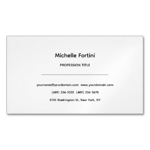 Carte De Visite Magnétique Élégant Simple Minimaliste