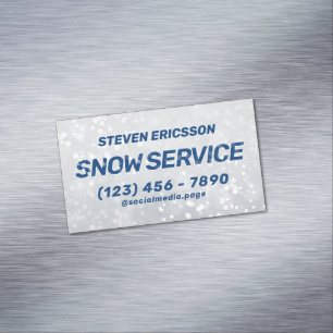 Carte De Visite Magnétique Enlèvement professionnel de neige service hivernal