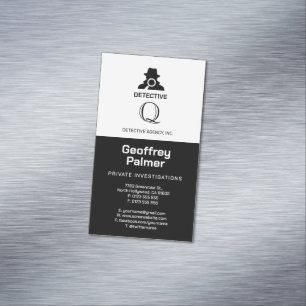 Carte De Visite Magnétique Enquêtes privées   Inspecteur professionnel