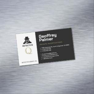 Carte De Visite Magnétique Enquêtes privées Inspecteur professionnel
