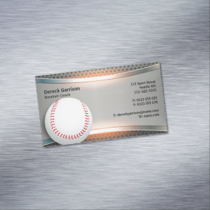Carte De Visite Magnétique Entraîneur de baseball   Professionnel