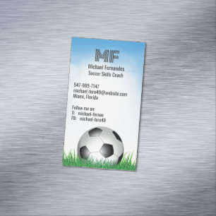 Carte De Visite Magnétique Entraîneur de football