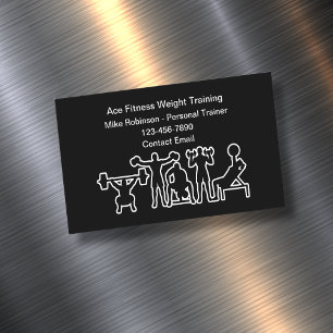 Carte De Visite Magnétique Entraîneur Personnel de Fitness et Coach