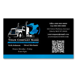 Carte De Visite Magnétique Entreprise de camionnage professionnel Réparation