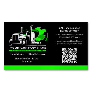 Carte De Visite Magnétique Entreprise de camionnage professionnel Réparation