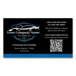 Carte De Visite Magnétique Entreprise de lavage de voiture de detailing autom