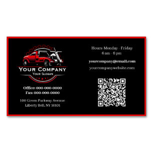 Carte De Visite Magnétique Entreprise de remorquage professionnelle, service
