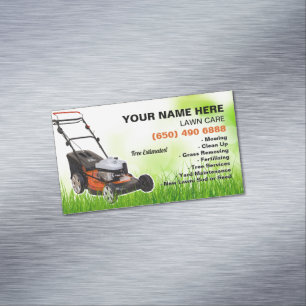 Carte De Visite Magnétique Entretien de pelouse aménagement paysager Service 