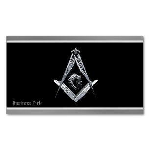 Carte De Visite Magnétique Esprit maçonnique (Argent)
