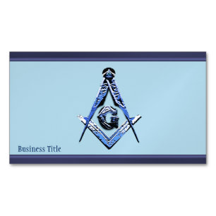 Carte De Visite Magnétique Esprit maçonnique (bleu)
