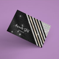 Faux de cristal argent et noir Personnalisé