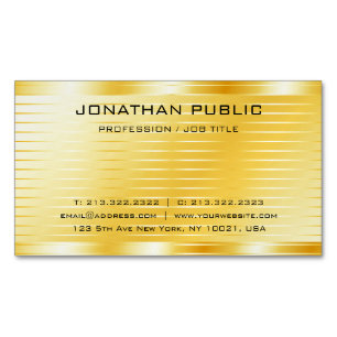 Carte De Visite Magnétique Faux Gold Modern Elegant Professional Modèle