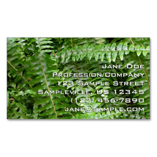 Carte De Visite Magnétique Fermer Fronds I Green Nature