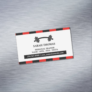 Carte De Visite Magnétique Fitness du formateur personnel