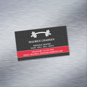 Carte De Visite Magnétique Fitness du formateur personnel