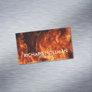 Carte De Visite Magnétique Flamme orange