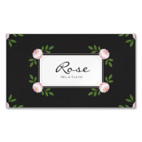 Fleur rose élégante sur fond noir