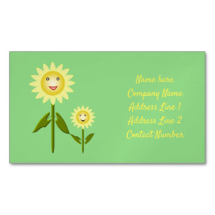 Carte De Visite Magnétique Fleurs de soleil de la fête des mères sur mesure