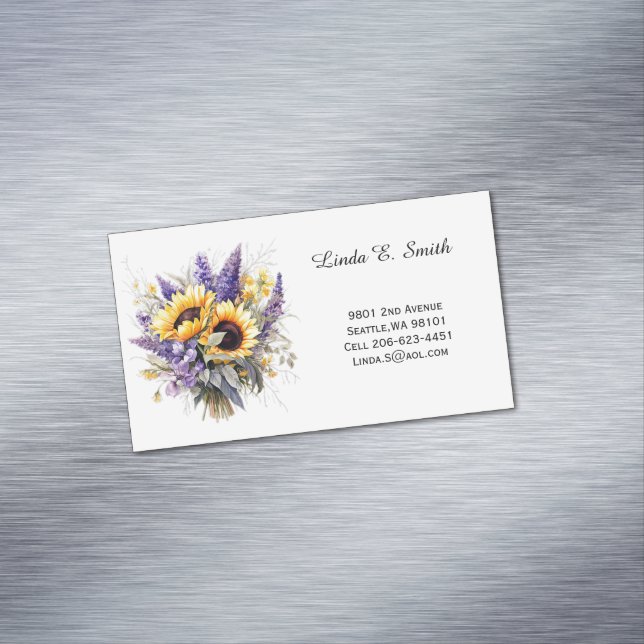 Carte De Visite Magnétique Floral Classic Calling Card Magnetic (In Situ)