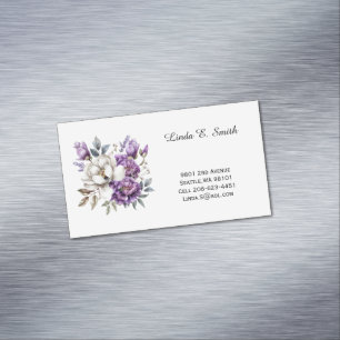 Carte de visite magnétique florale