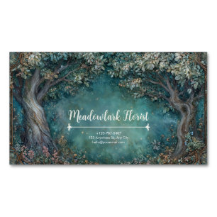 Carte De Visite Magnétique Forêt enchantée Art Nouveau