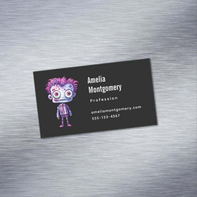Carte De Visite Magnétique Funny Frankenstein Monster Halloween Fun (In Situ)