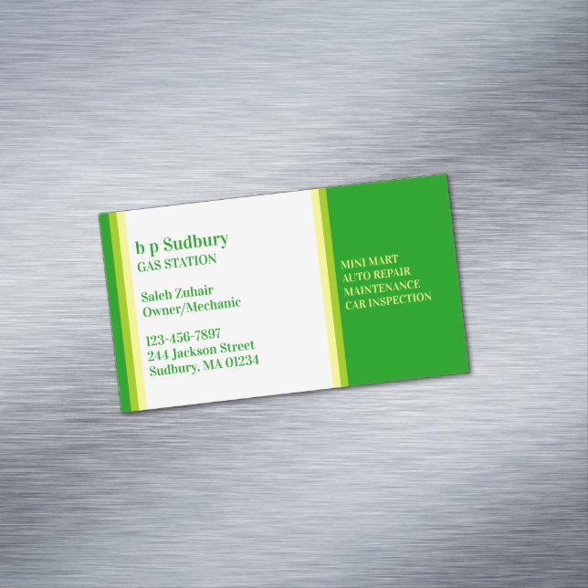 Carte De Visite Magnétique Gare (In Situ)