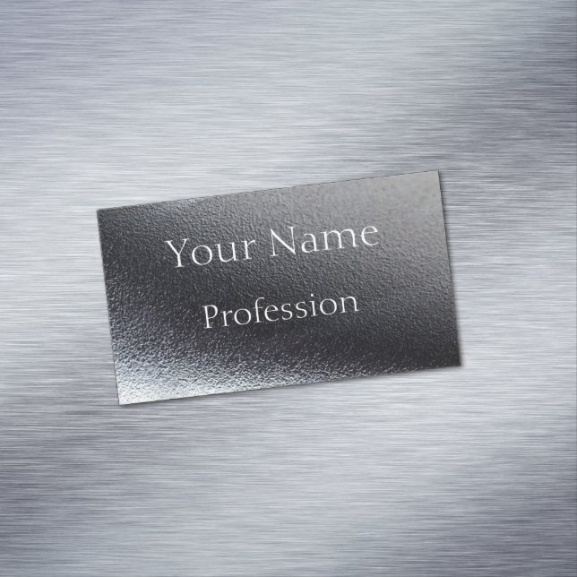 Carte De Visite Magnétique glamour à l'aspect argent (In Situ)