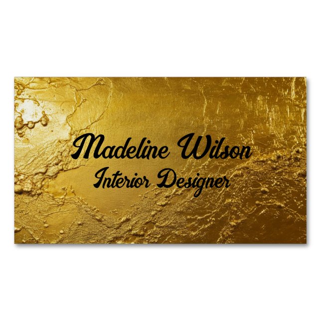Carte De Visite Magnétique Gold Textured (devant)