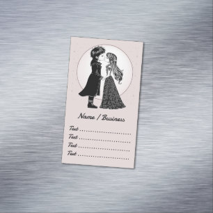 Carte De Visite Magnétique Gothique Emo Enfants Kiss Valentine's Day