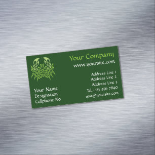 Carte De Visite Magnétique Green crab Celtic Knot