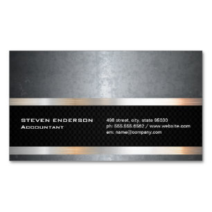 Carte De Visite Magnétique Grunge Texture   Maillage en argent noir