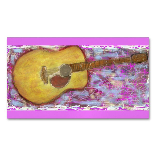 Carte De Visite Magnétique Guitare acoustique (devant)