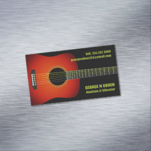 Carte De Visite Magnétique Guitare musicale