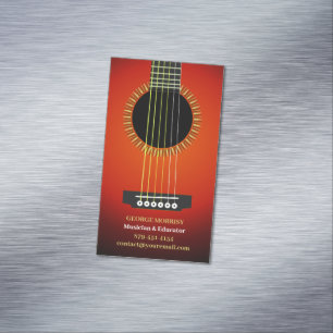 Carte De Visite Magnétique Guitare musicale