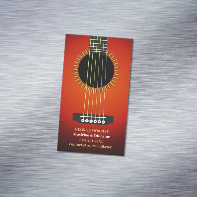 Carte De Visite Magnétique Guitare musicale (In Situ)