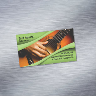 Carte De Visite Magnétique Guitare musicale
