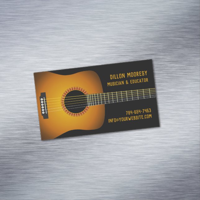 Carte De Visite Magnétique Guitare musicale (In Situ)