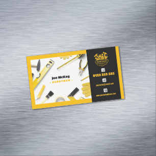 Carte De Visite Magnétique Handy Man   Construction   Entrepreneur