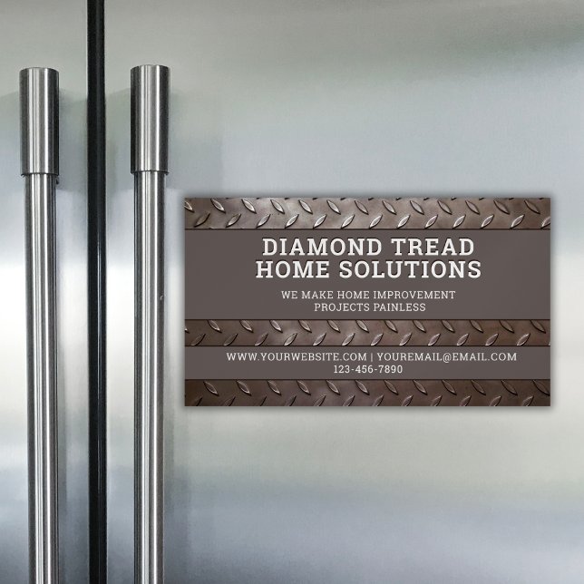 Carte De Visite Magnétique Handyman Construction Service de réparation Acier  (Créateur téléchargé)
