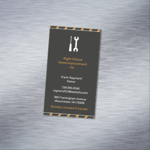 Carte De Visite Magnétique Handyman de construction
