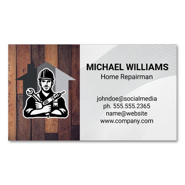 Carte De Visite Magnétique Hardware Tools | Handyman | Home Renovations  (devant)