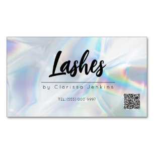 Carte De Visite Magnétique Holographie Lashes Eyelash Extensions maquillage