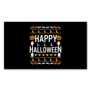 Carte De Visite Magnétique Husky   Halloween noir Husky Lazy Costume laid